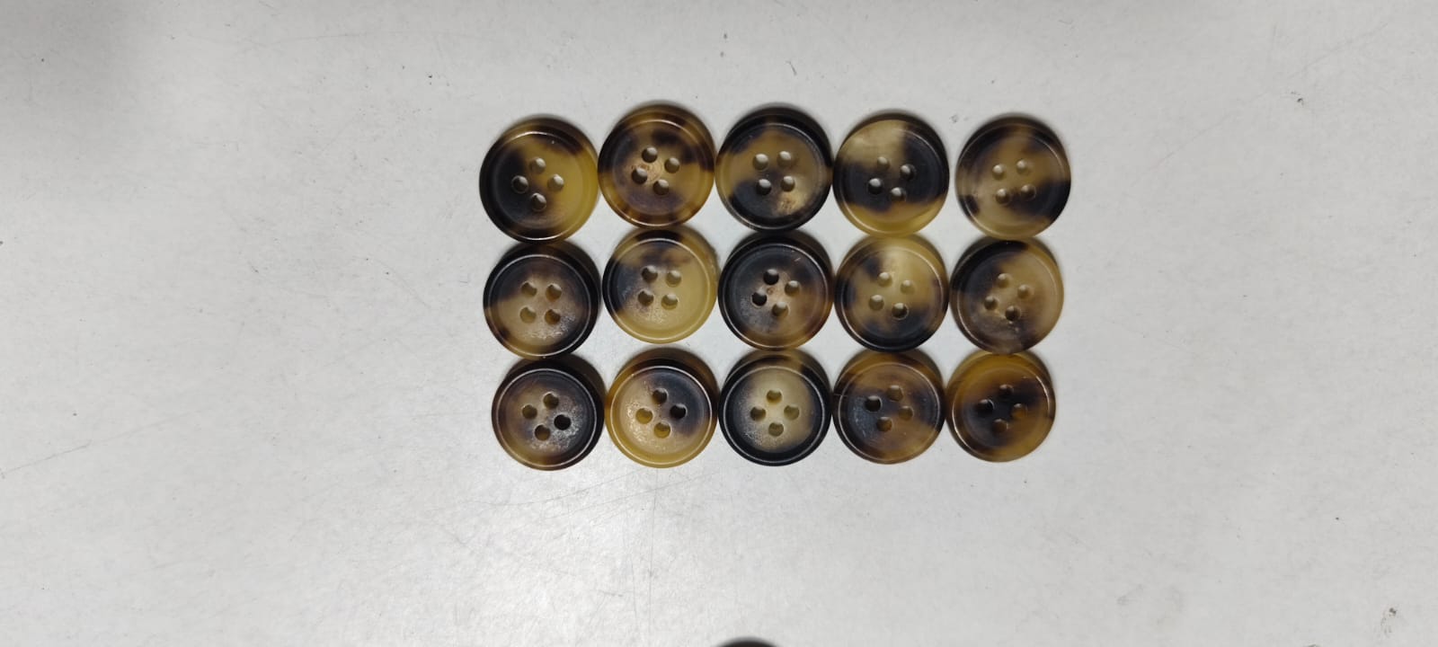 Buffalo Horn Finish Button